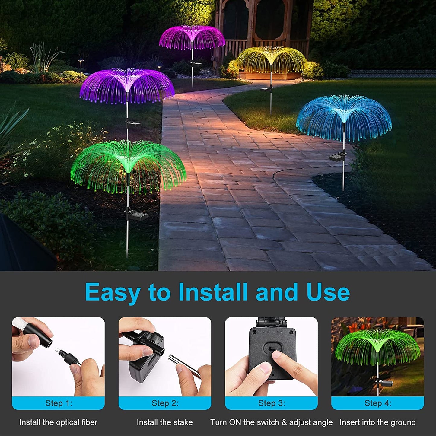 🌟Color Changing Solar Jellyfish Light